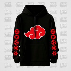 Polera Capucha Sharingans Akatsuki de Naruto