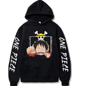 Polera Capucha Luffy Super Smile de One Piece