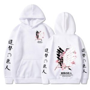 Polera Capucha Logo Floreado Style 2 de Shingeki No Kyojin