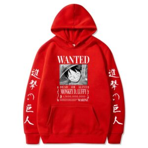 Polera BCapucha Luffy 'Wanted' de One Piece