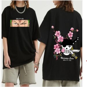 Polo Zoro and Flowers Logo de One Piece