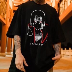 Polo Itachi Black 0% de Naruto