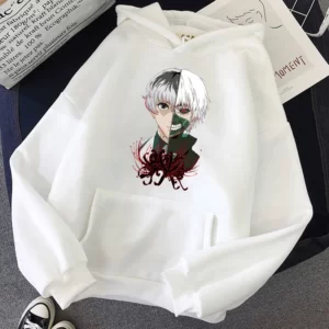 Polera Capucha Kaneki Dual de Tokyo Ghoul