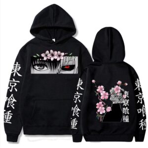 Polera Capucha Kaneki Ken Flowers de Tokyo Ghoul