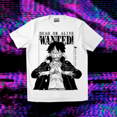 Polo Dead or Live Wanted Luffy de One Piece