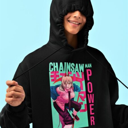 Polera Capucha Power Manga Portada Exclusive de ChainSaw Man