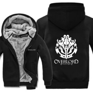 Polera Capucha Cierre Logo de Overlord