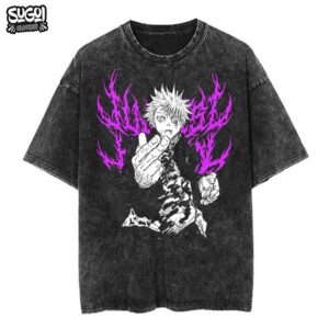 aPolo Oversize Acid Satoru Purple de Jujutsu Kaisen