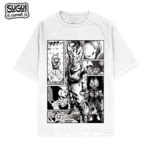 bPolo Oversize Acid Manga Ultra Instinto de Dragon Ball