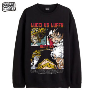 aPolera Lucci vs Luffy de One Piece