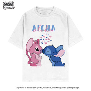 Polo (Classic or Oversize) Aloha de Lilo & Stich